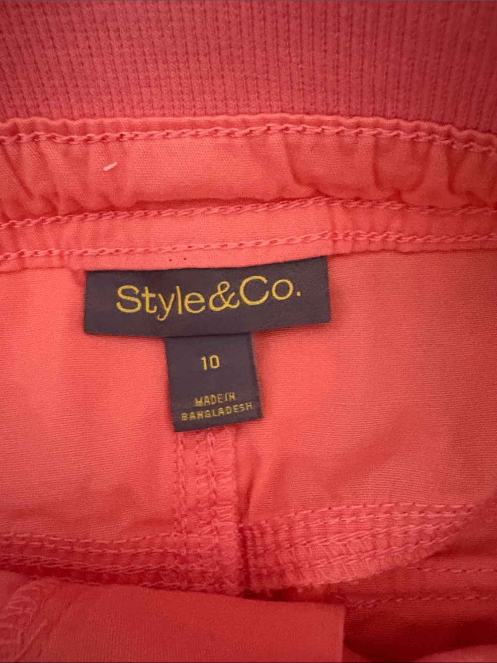 Style & Co. Coral Pink Cargo Shorts - Picture 3 of 4